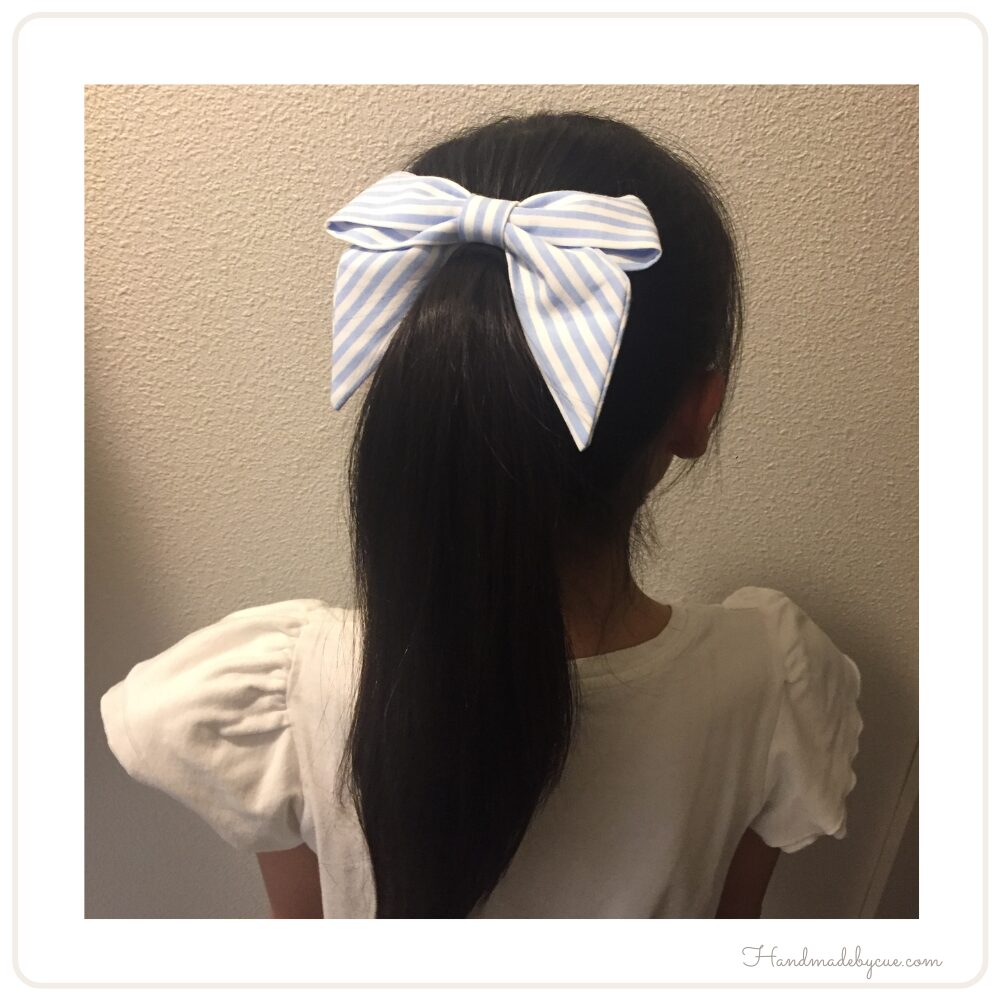 リボンヘアゴム大人っぽいー完成01
